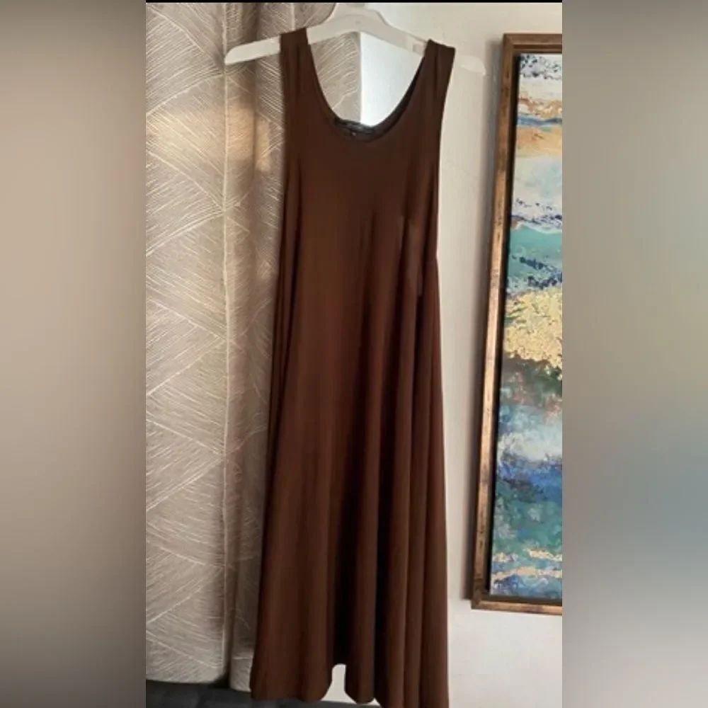 NORMA KAMALI Dress Women’s Timeless Brown Sleeveless Tank Size Medium